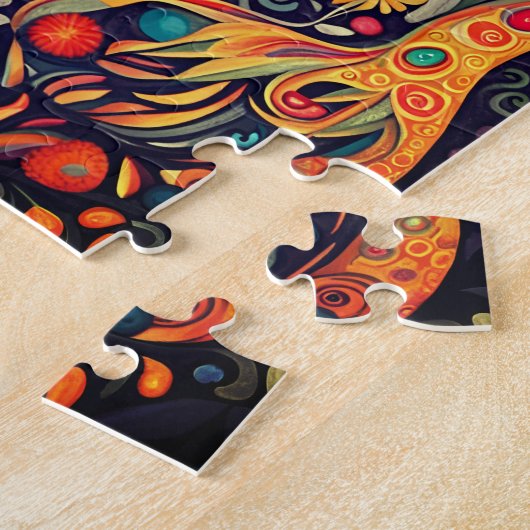 Whimsikfarbiges Otomi-Muster Puzzle (Seite)