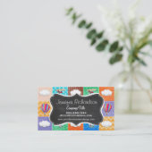 Whimsikflugzeug, Hubschrauber und Heißluftballon Visitenkarte (Stehend Vorderseite)