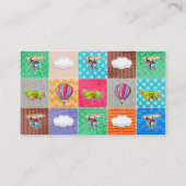 Whimsikflugzeug, Hubschrauber und Heißluftballon Visitenkarte (Rückseite)