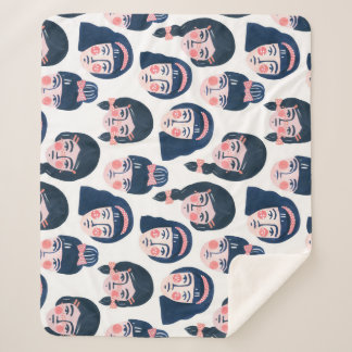 Whimsikfrauen: Cartoon Face Art Sherpadecke