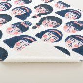 Whimsikfrauen: Cartoon Face Art Sherpadecke (3/4)