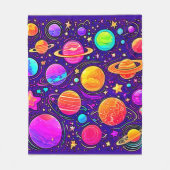 Whimsikgalaxie in Soft Hues Fleecedecke (Vorderseite)