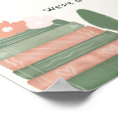 Whimsikgrün Neues Kapitel Kinderdusche Poster (Ecke)