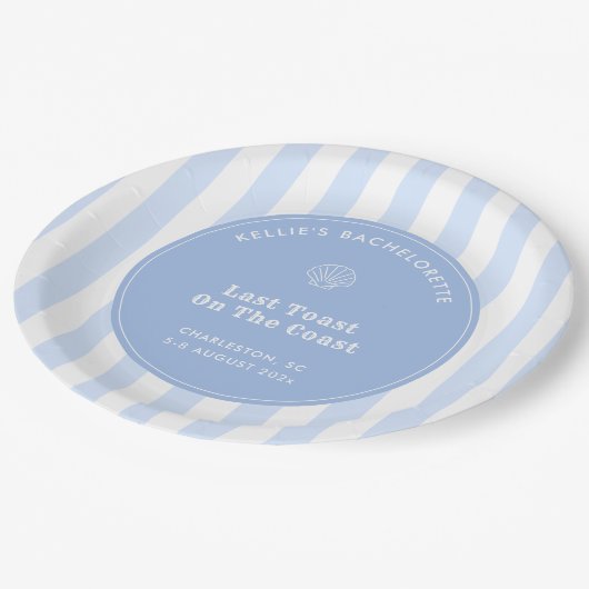 Whimsikhandgezeichnet letzte Toast auf dem Party d Pappteller (Schrägansicht)