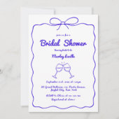 Whimsikhandgezeichnet Quirky Modernes Brautparty Einladung (Vorderseite)