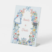 Whimsikische Alice im Wunderland Süße Leckerei Zei Sockelschild (Vorderseite)