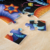 Whimsikische Alien Garten - farbenfrohe kosmische Puzzle (Seite)