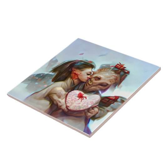 Whimsikische Alien Romance Fliese (Seite)