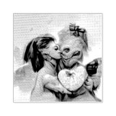 Whimsikische Alien Romance Gummistempel (Prägung)