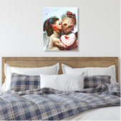 Whimsikische Alien Romance Leinwanddruck (Insitu (Schlafzimmer))