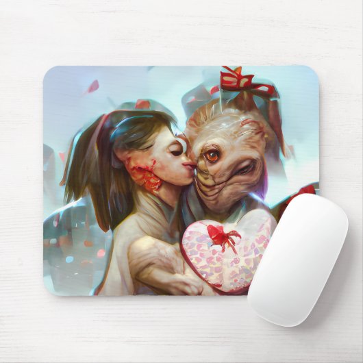 Whimsikische Alien Romance Mousepad (Mit Mouse)