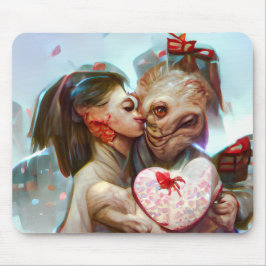 Whimsikische Alien Romance Mousepad