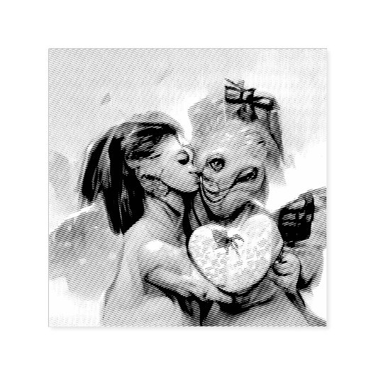 Whimsikische Alien Romance Permastempel (Design)
