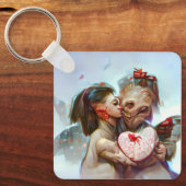 Whimsikische Alien Romance Schlüsselanhänger (Vorderseite)