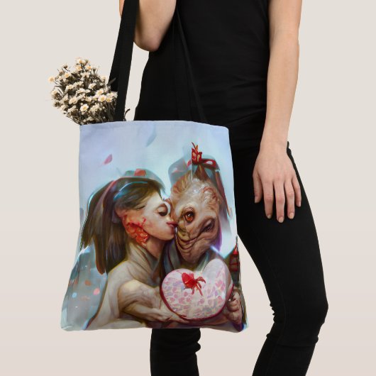 Whimsikische Alien Romance Tasche (Von Nahem)