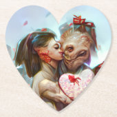 Whimsikische Alien Romance Untersetzer (Vorderseite)