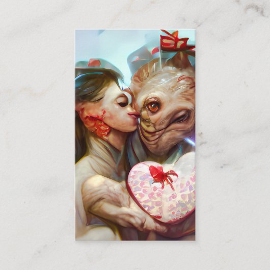 Whimsikische Alien Romance Visitenkarte (Vorderseite)