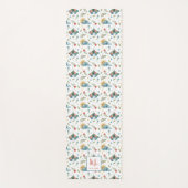Whimsikische Blumenmotten | Monogramm Yogamatte (Vorderseite)