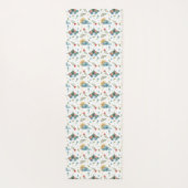 Whimsikische Blumenmotten | Monogramm Yogamatte (Rückseite)