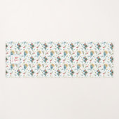 Whimsikische Blumenmotten | Monogramm Yogamatte (Vorderseite (Horizontal))
