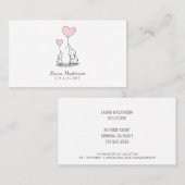 Whimsikische Elefanten und Balloons Kinderbetreuun Visitenkarte (Vorne/Hinten)