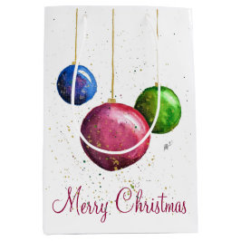 Whimsikische, farbenfrohe Weihnachtsbaumchen Mittlere Geschenktüte