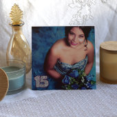 Whimsikische Glitzern Türkis Dragonfly Quinceañera Dreifach Gefaltete Urlaubskarte