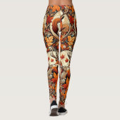 Whimsikische Herbstsaison mit Hirschen Leggings (Rückseite)