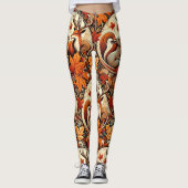 Whimsikische Herbstsaison mit Hirschen Leggings (Vorderseite)