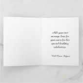 Whimsikische Imitate Royal Blue Silver Glitzer Geb Karte (Innenseite)