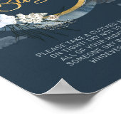 Whimsikische Marine und Gold sagen kein Kinderspie Poster (Ecke)