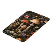 Whimsikische Pilze und Wildblumen flexibel Magnet (Linke Seite)