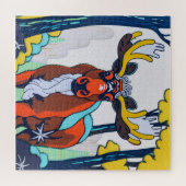 Whimsikischer Elch im Wald Puzzle (Horizontal)