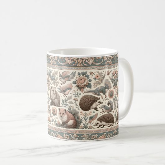 Whimsikischer Igel Haven: Viktorianisch Kaffeetasse (VorderseiteRechts)