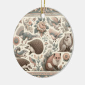 Whimsikischer Igel Haven: Viktorianisch Keramik Ornament (Links)
