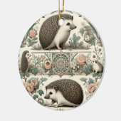 Whimsikischer Igel Haven: Viktorianisch Keramik Ornament (Links)