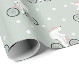 Whimsikischer und moderner Minze Green Winter Pola Geschenkpapier