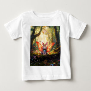 Whimsikisches Hasen in einem verzauberten Wald Baby T-shirt