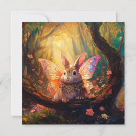 Whimsikisches Hasen in einem verzauberten Wald Karte