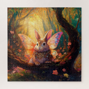 Whimsikisches Hasen in einem verzauberten Wald Puzzle