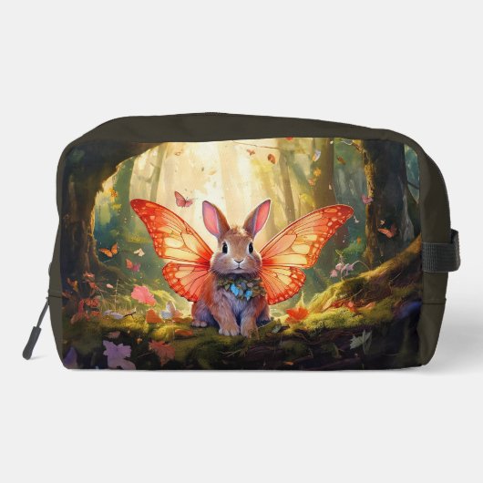 Whimsikisches Hasen in einem verzauberten Wald Waschbeutel (Rückseite)