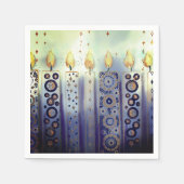 Whimsikkah Zierkerzen Hanukkah Serviette (Vorderseite)