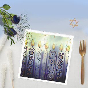 Whimsikkah Zierkerzen Hanukkah Serviette