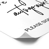 Whimsikkalligrafie Autograph Gästebuchsignatur Poster (Ecke)