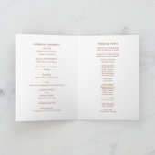 Whimsikkalligrafie Boho Terracotta Wedding Programm (Innenseite)