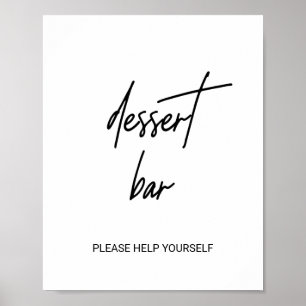 Whimsikkalligrafie Hochzeitsszenario Dessert Bar S Poster