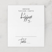 Whimsikkalligrafie Platzkarte (Außenseite Aufgefaltet)