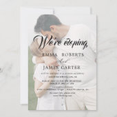 Whimsikkalligraphie | Ausblendung des Fotos Einladung (Vorderseite)