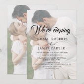 Whimsikkalligraphie | Ausblendung des Fotos Einladung (Vorne/Hinten)