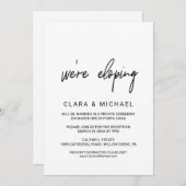 Whimsikkalligraphie Einladung (Vorne/Hinten)